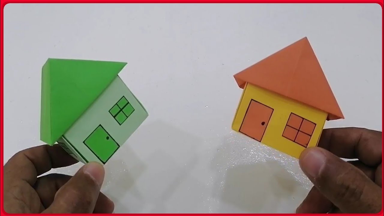 Casita de papel | Cómo hacer Casita de papel Para la escuela fácil
