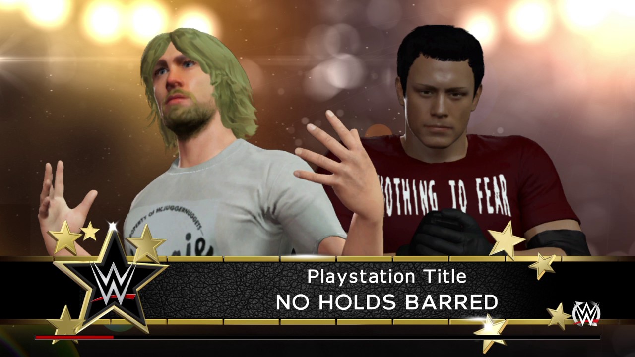 WWE 2K16 Custom Characters No Holds Barred Match For Custom PlayStation Title With Ambush During Ent
