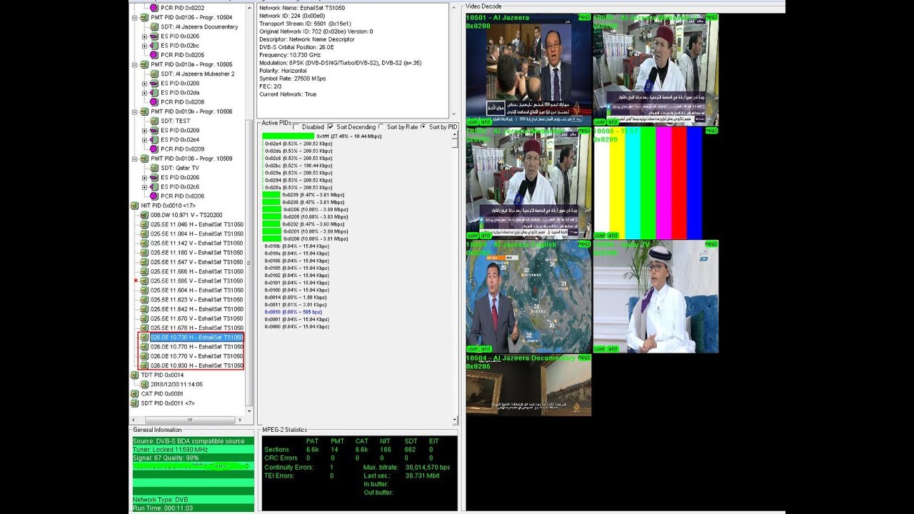 Blind scan with EBSpro on TBS6983 Professional and TSReader
