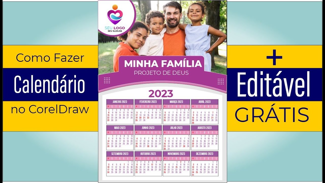 Calendario no coreldraw 2022 - Para 2023