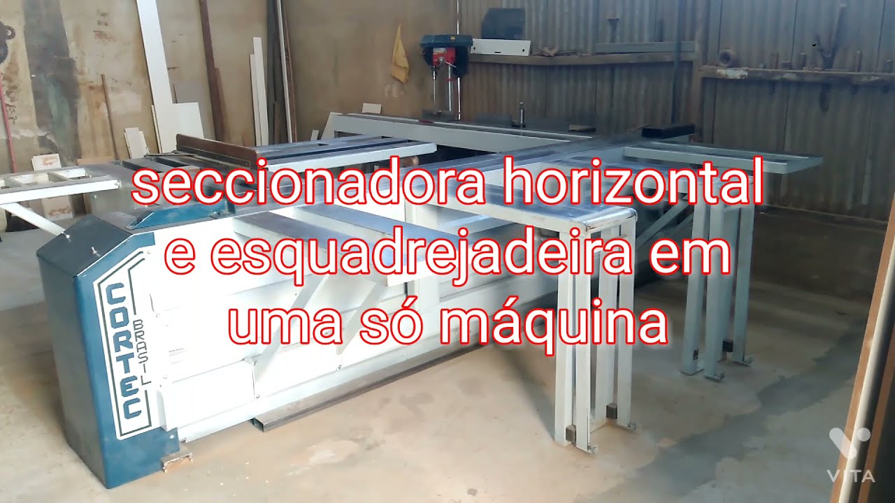 seccionadora horizontal e esquadrejadeira em uma só máquina Cortec