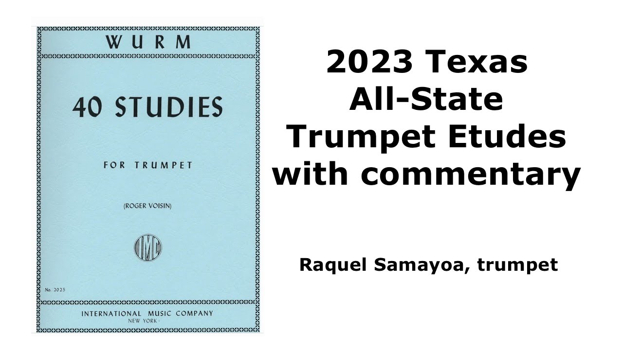 2022-23 TMEA All-State Trumpet Etudes with commentary