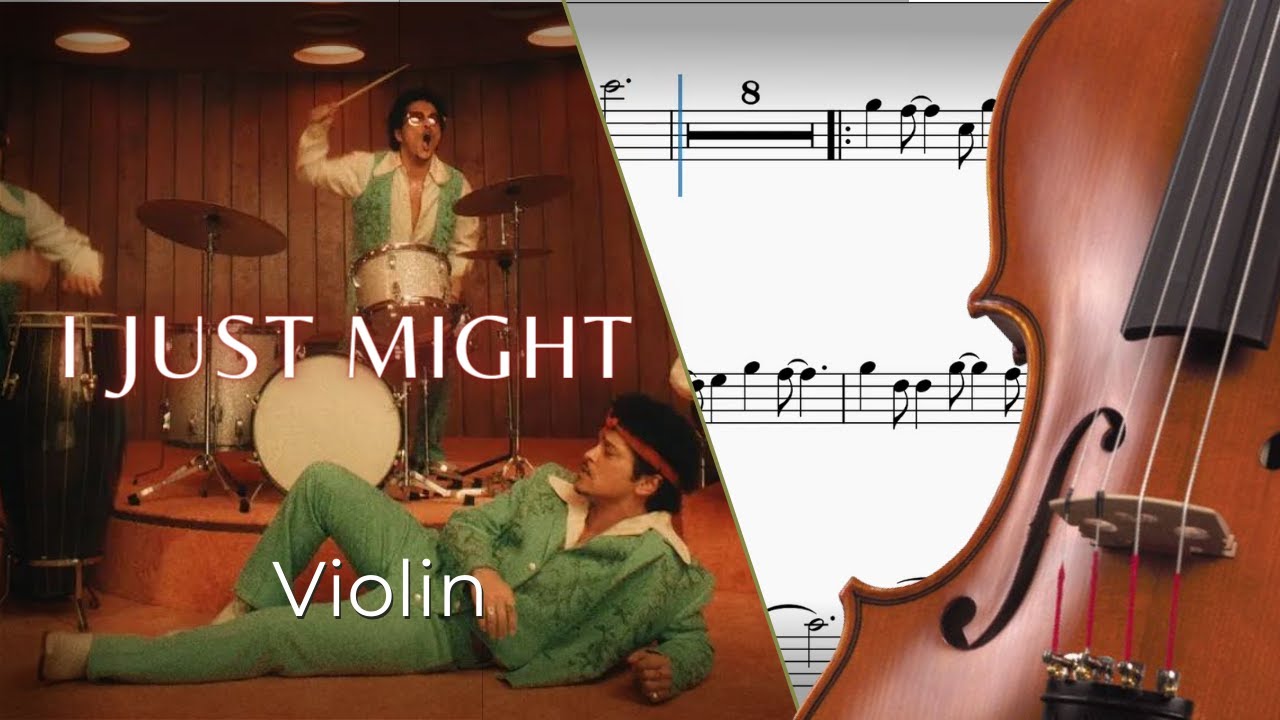 Bruno Mars – I Just Might 🎵 | Violin Sheet Music (Scrolling Score)