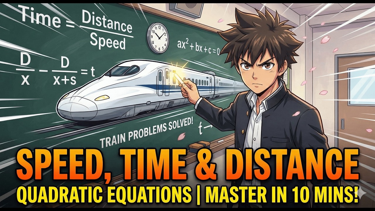 Master Speed, Time & Distance Problems in 10 Minutes | Quadratic Equations Class 10