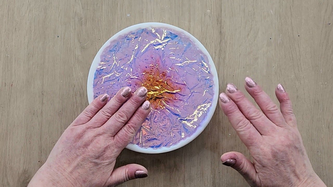 #2208 I Put Cellophane On The Back Of This Resin 3D Bloom
