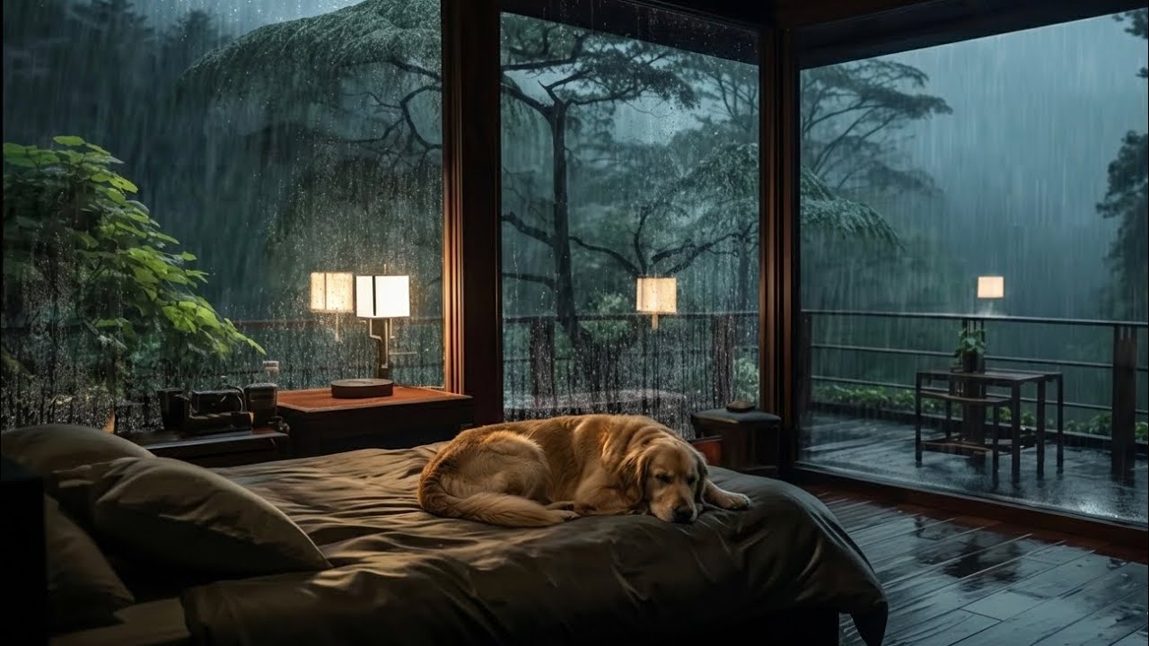 Strong rain and thunder to sleep , study, relax 🌧️😴 | 2 h -100% Relaxing