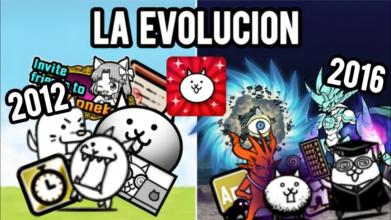 La Evolución de THE BATTLE CATS 🎇/Parte 1/2 (1.0-4.7V)