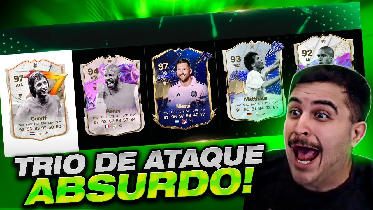 MEU DEUS!! CRUYFF 97, HENRY 94 E MESSI TOTY NO DRAFT SURREAL DO BANQUETA!!