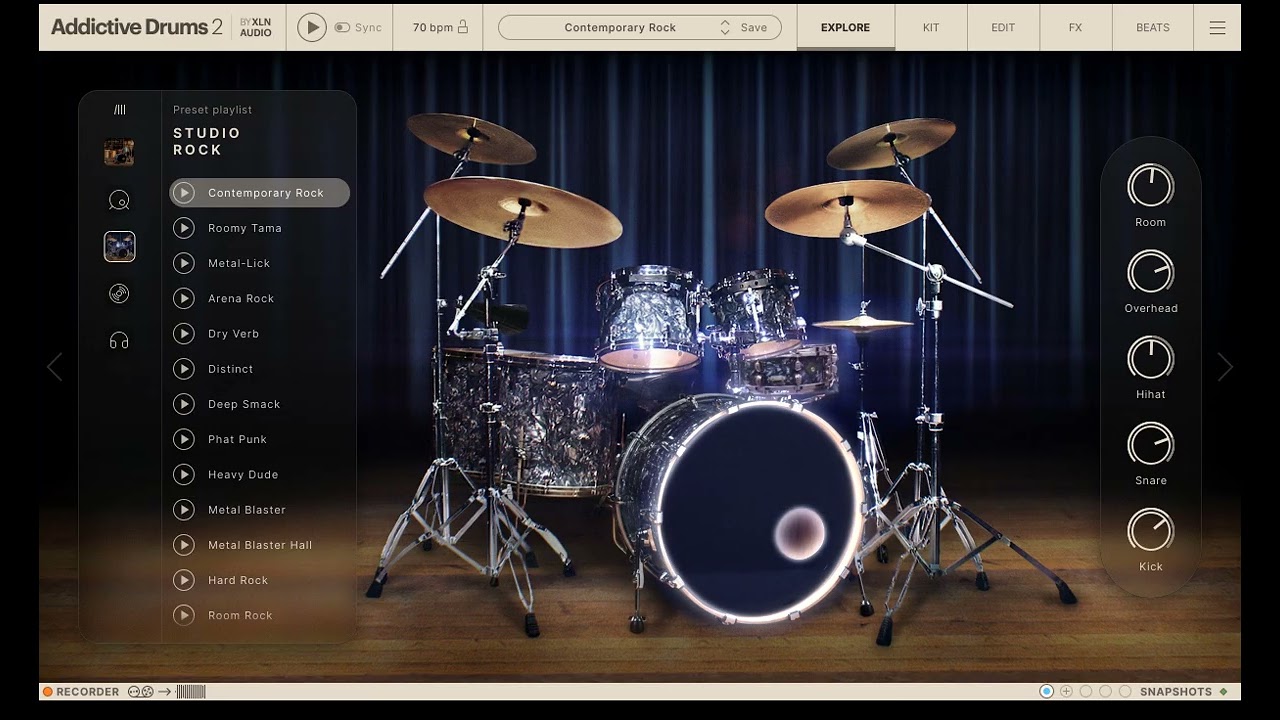 Addictive Drums 2.7 Studio Rock demo 