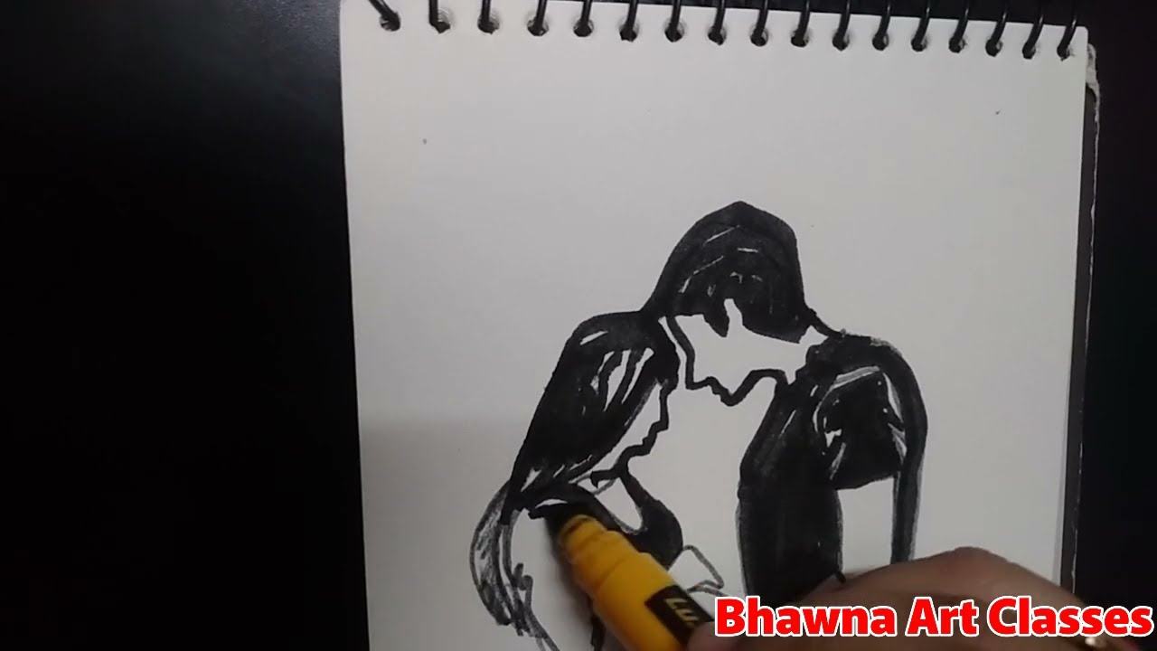 Black And White Composition of Human Figure|| Figure Drawing 