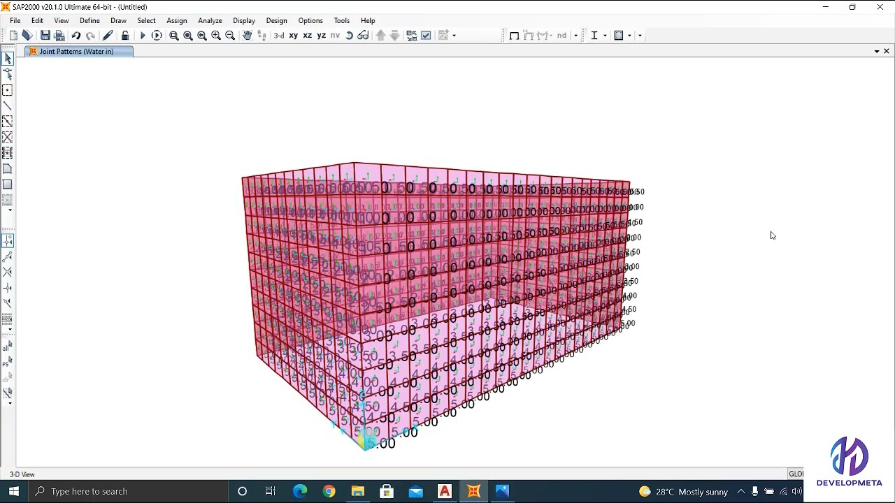 طريقة وضع الاحمال وتصميم الخزانات وحمام السباحه(Tanks-Swimmingpools)على Sap ورسم تسليحها على Autocad