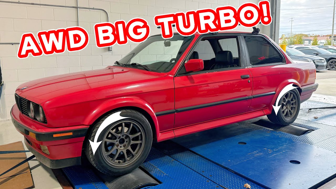 E30 BMW 325ix Turbo AWD Dyno + уличные заезды