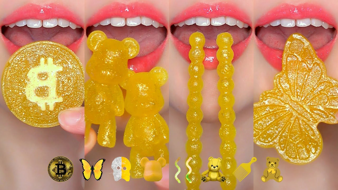 ASMR GOLD KOHAKUTO EMOJI FOOD✨💰골드 코하쿠토 이모지 먹방 EATING SOUNDS MUKBANG