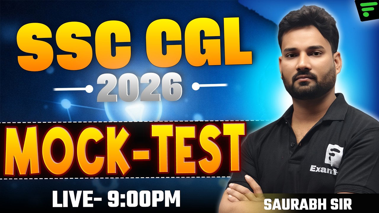 MOCK TEST || Reasoning || FOR SSC CGL 2026 by Saurabh Sir ExamFodu