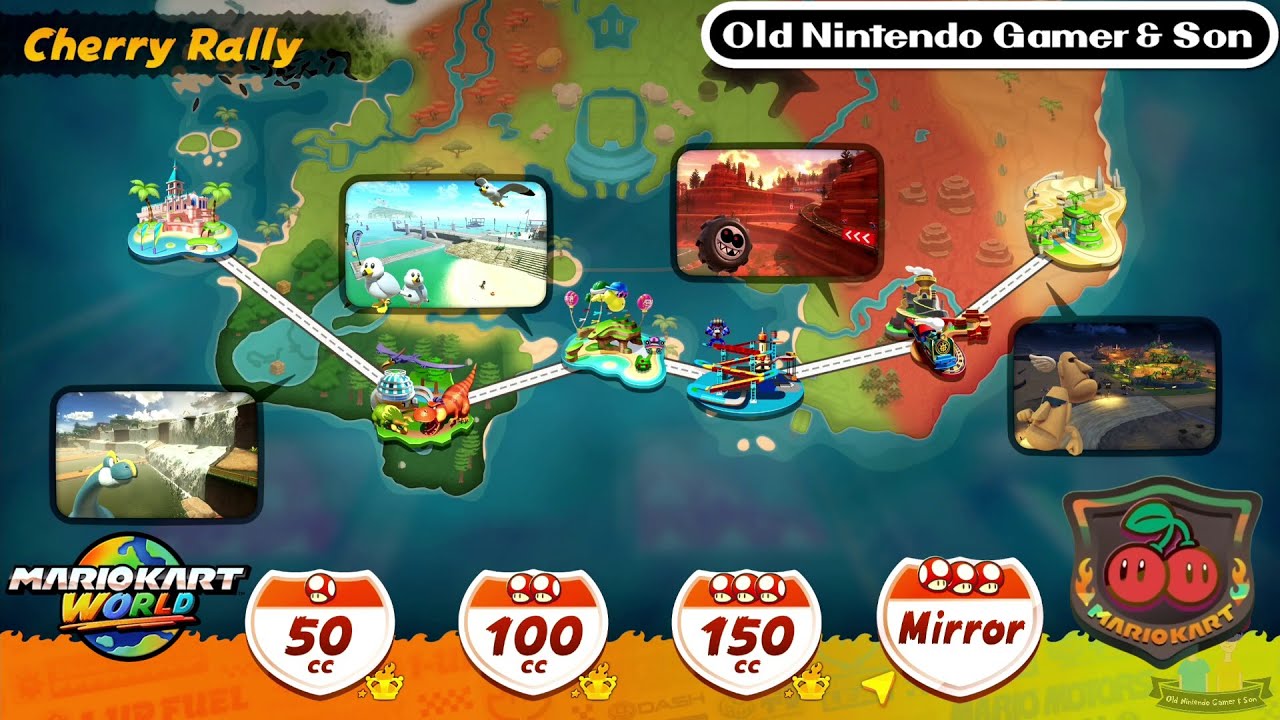 Mario Kart World (Режим зеркала - Cherry Rally 150cc)