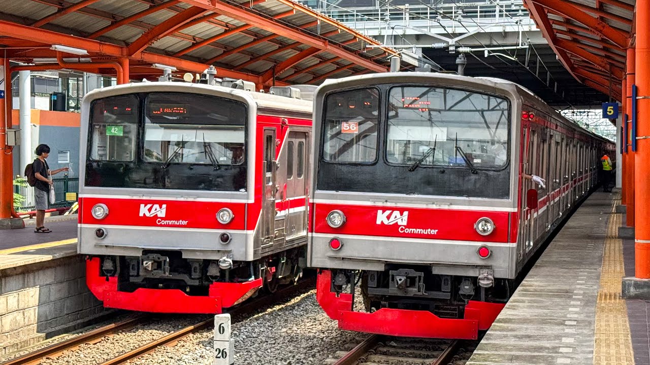 Kompilasi KRL Commuter Line dan KAJJ di Stasiun Bekasi! JR 205 ex Yokohama, Musashino Line, Sembrani