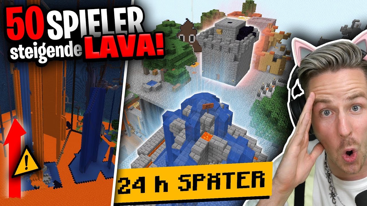 Niemals GLAUBT IHR, was SPIELER in 24h aus einer MINECRAFT WELT voller LAVA gemacht haben!