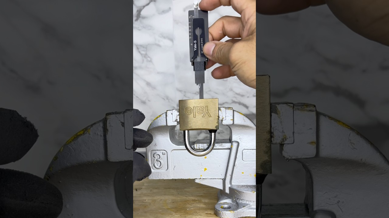 Asi funciona la llave maestra de la para abrir candados de urgencia marca Yale 5 guardas 🚨