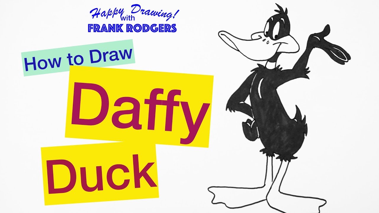 How to Draw Daffy Duck. Cartoon Characters #12 Happy Drawing! with Frank Rodgers