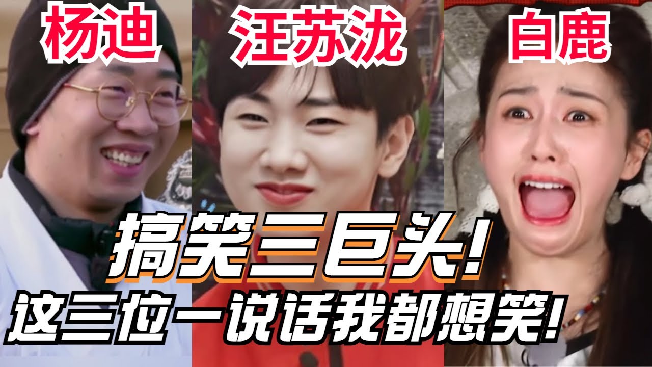 综艺搞笑三巨头集结！杨迪&白鹿&汪苏泷这三人凑一起演播厅的天花板都能被笑塌！#杨迪 #白鹿 #汪苏泷