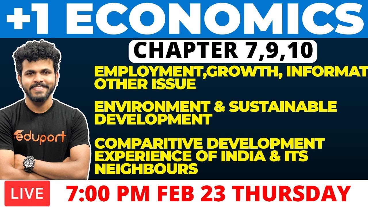 Plus One Model Exam | Economics Chapter 7, 9 & 10