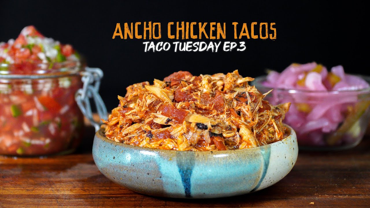 Taco Tuesday EP.3 // Ancho Chile Puree Braised Chicken Tacos