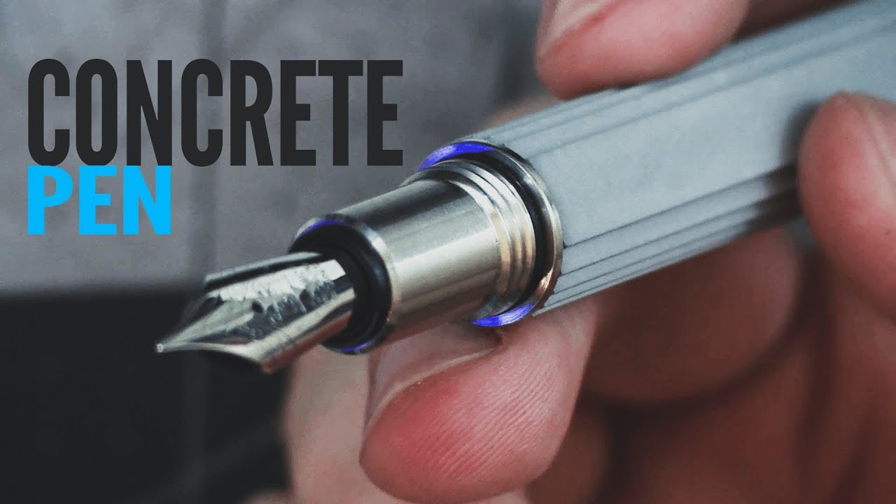 CONCRETE Fountain Pen || Unbox, Review, Drawing