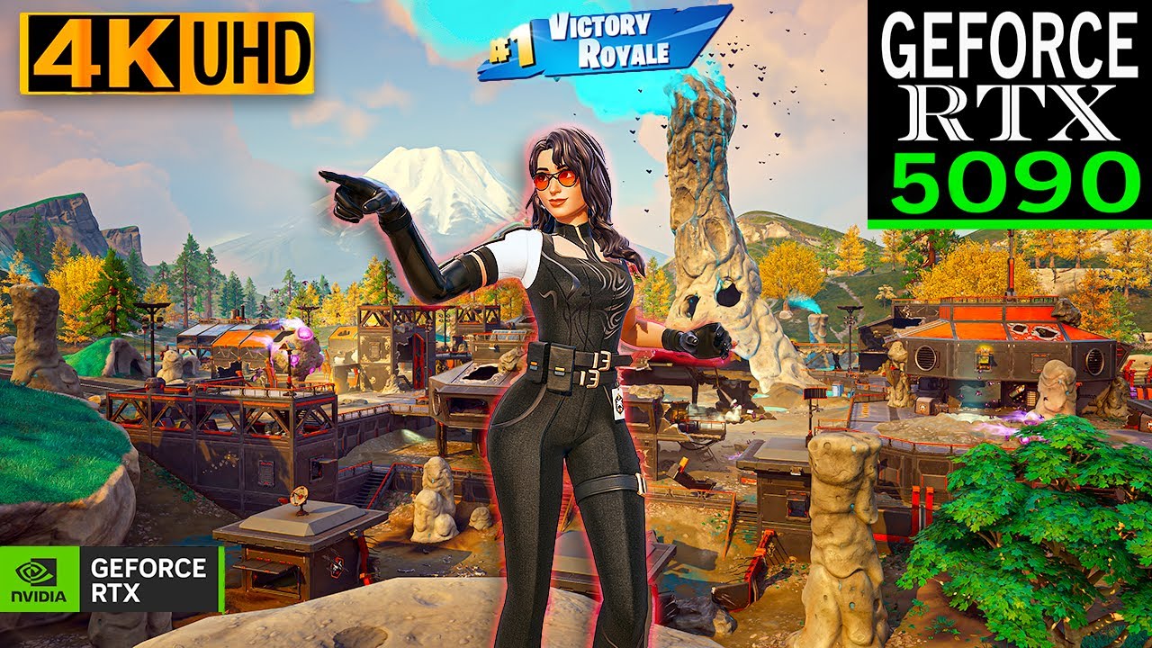 Fortnite (4K Max Graphics) INSANE Chapter 6 Season 4 | RTX 5090 + RTX ON | ONYX WINTER Skin