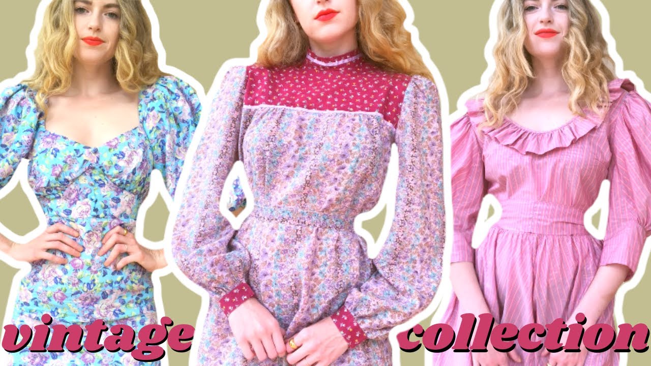 TRYING ON EVERYTHING IN MY CLOSET: VINTAGE DRESS COLLECTION (MY ENTIRELY THRIFTED WARDROBE)