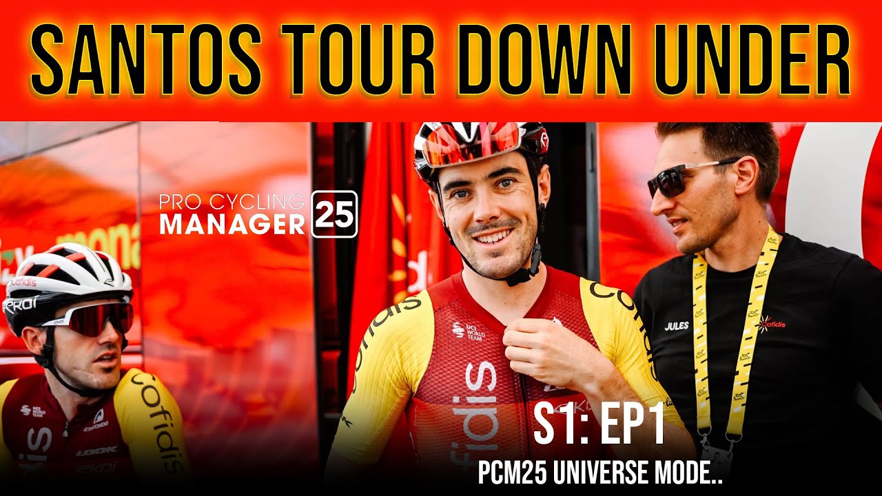 Santos Tour Down Under Action - PCM25 Universe Mode - Spinning The Wheel Picks Our Pro Cycling Team!