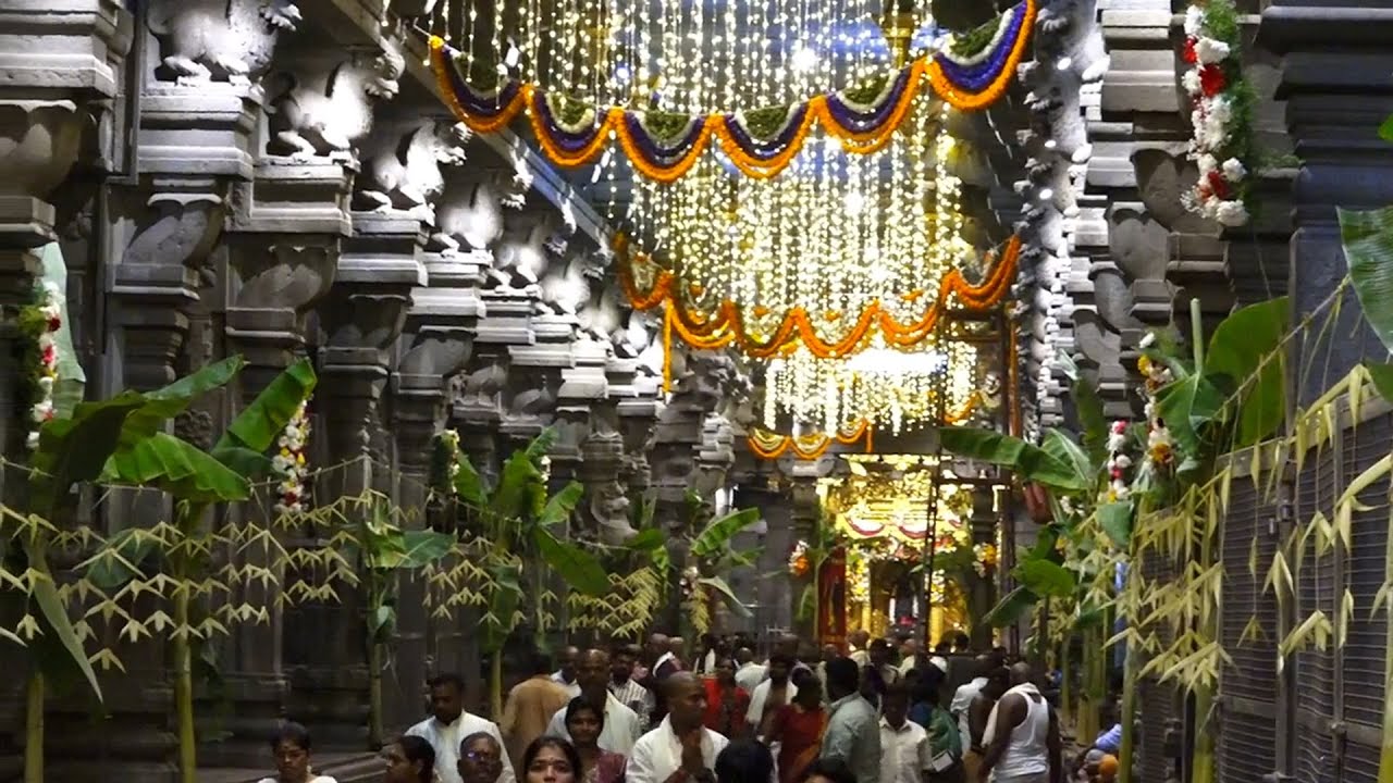 Maha Shivaratri 2025 | Srikalahasti Temple Flower Decoration and Lighting Visuals