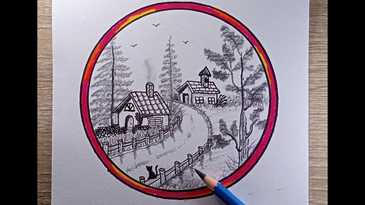 A cat, two cabins, and a winding path 🐈🏡🏡🌿✨