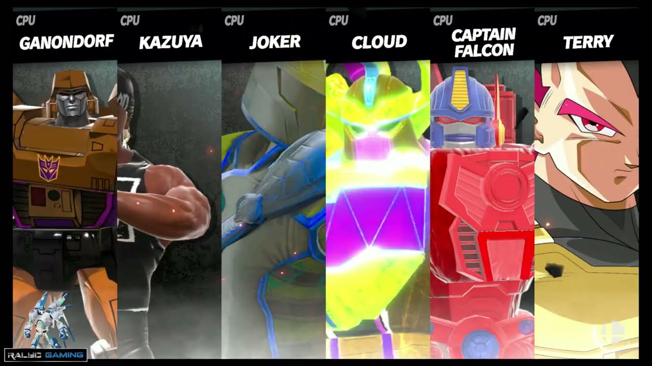 Gold Megatron vs Hollywood Hogan vs Yellow Cobra Commander vs Megazord vs Burning Primal vs Vegeta.