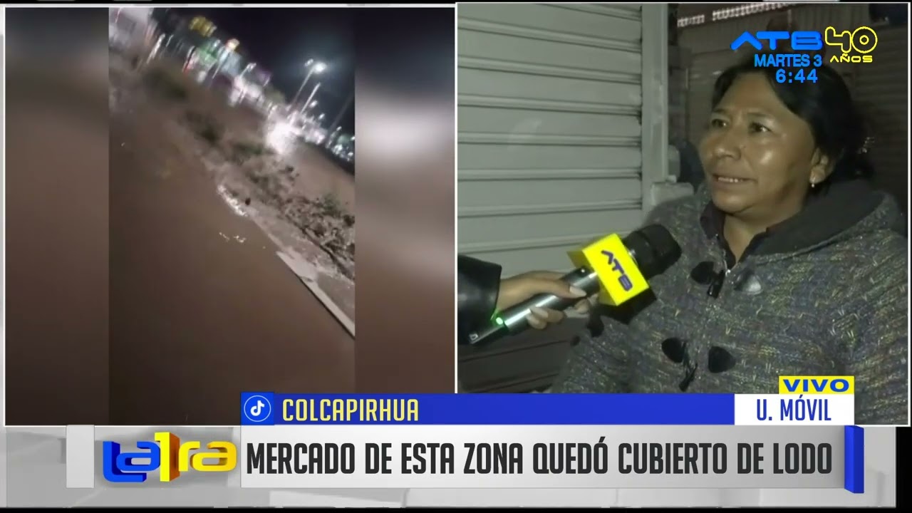 Inundaciones afectan gravemente el mercado de Colcapirhua en Cochabamba