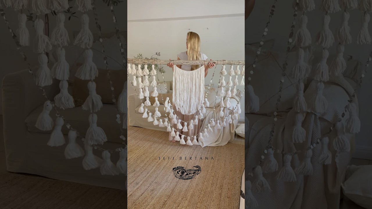 Tapiz Saf&iacute;🤍 tefibertana.com #decoracion #tapiz #macrame #arte #boho #diy