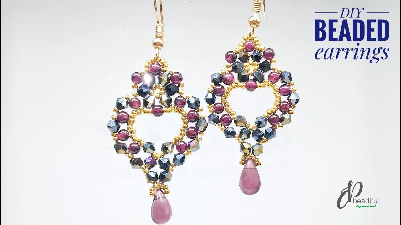 Easy DIY Beaded Earrings | Gorgeous Beaded Earrings | How to make beaded earrings