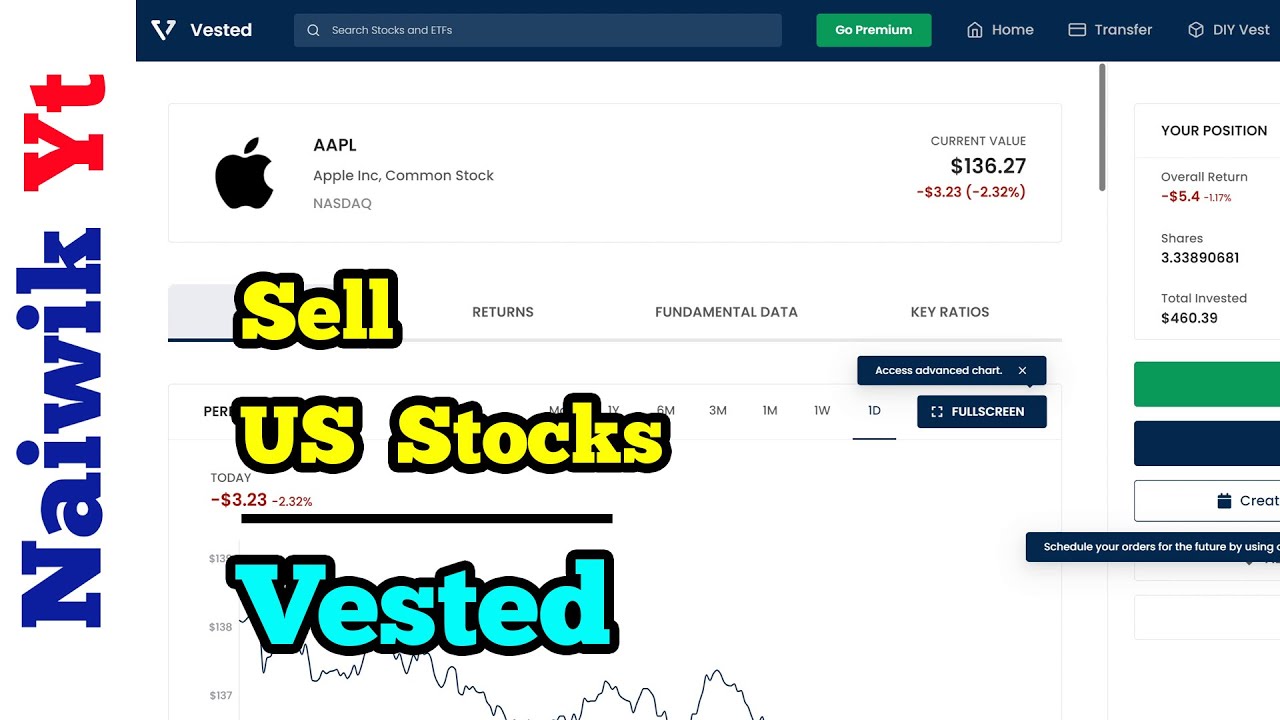 How to sell US Stocks in Vested