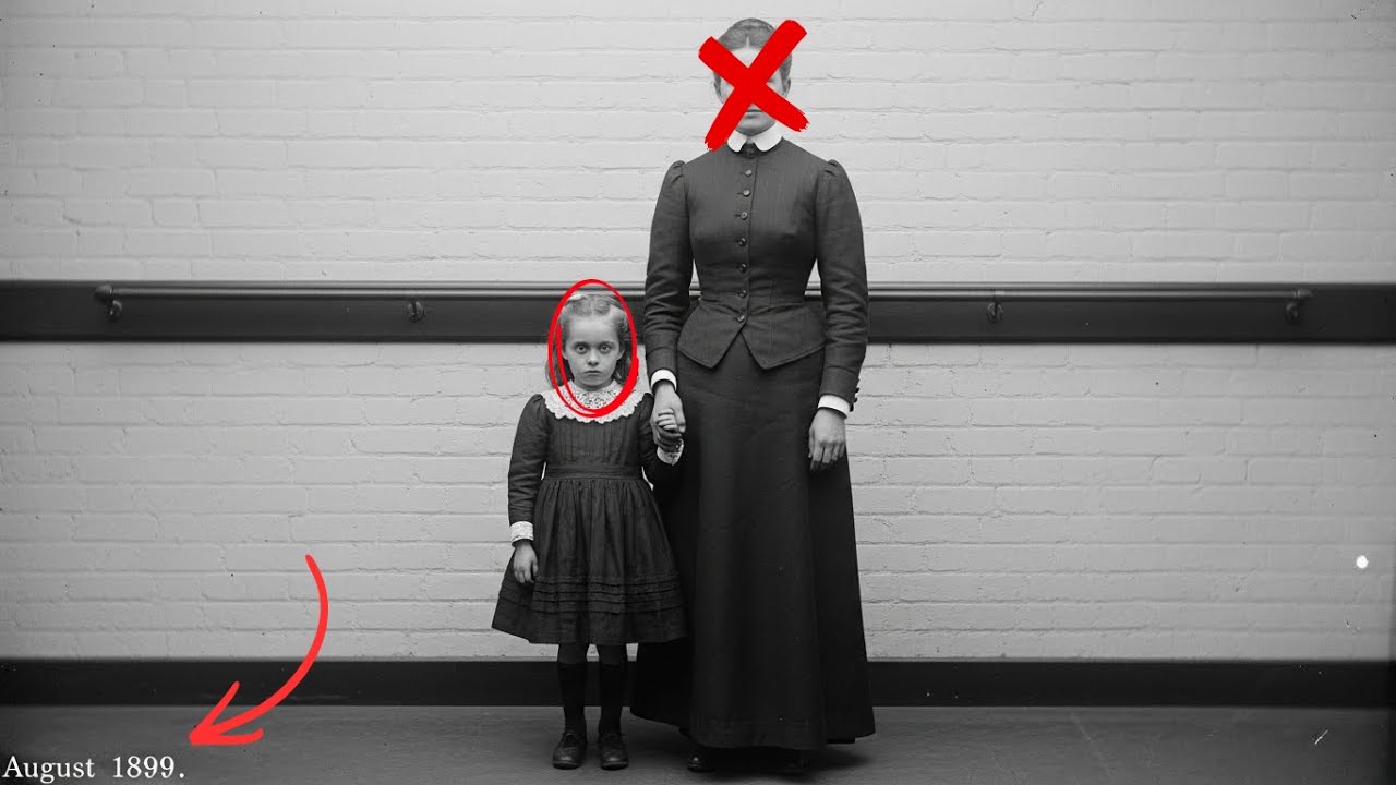 Foto de 1899: niña y mujer de la mano parecía normal—hasta que el zoom reveló algo terrible