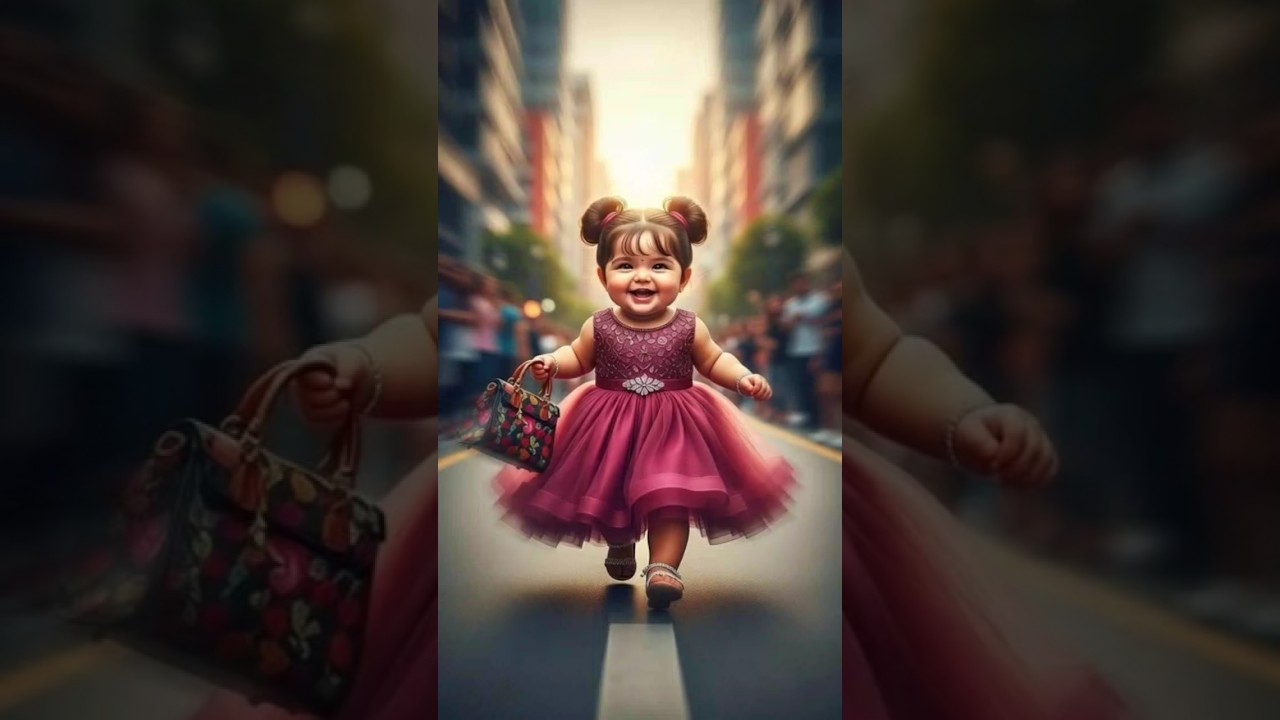 “Cute Baby Girl Fashion Show 😍 | Speed Walking Heroine Style | Viral AI Baby Shorts🥰
