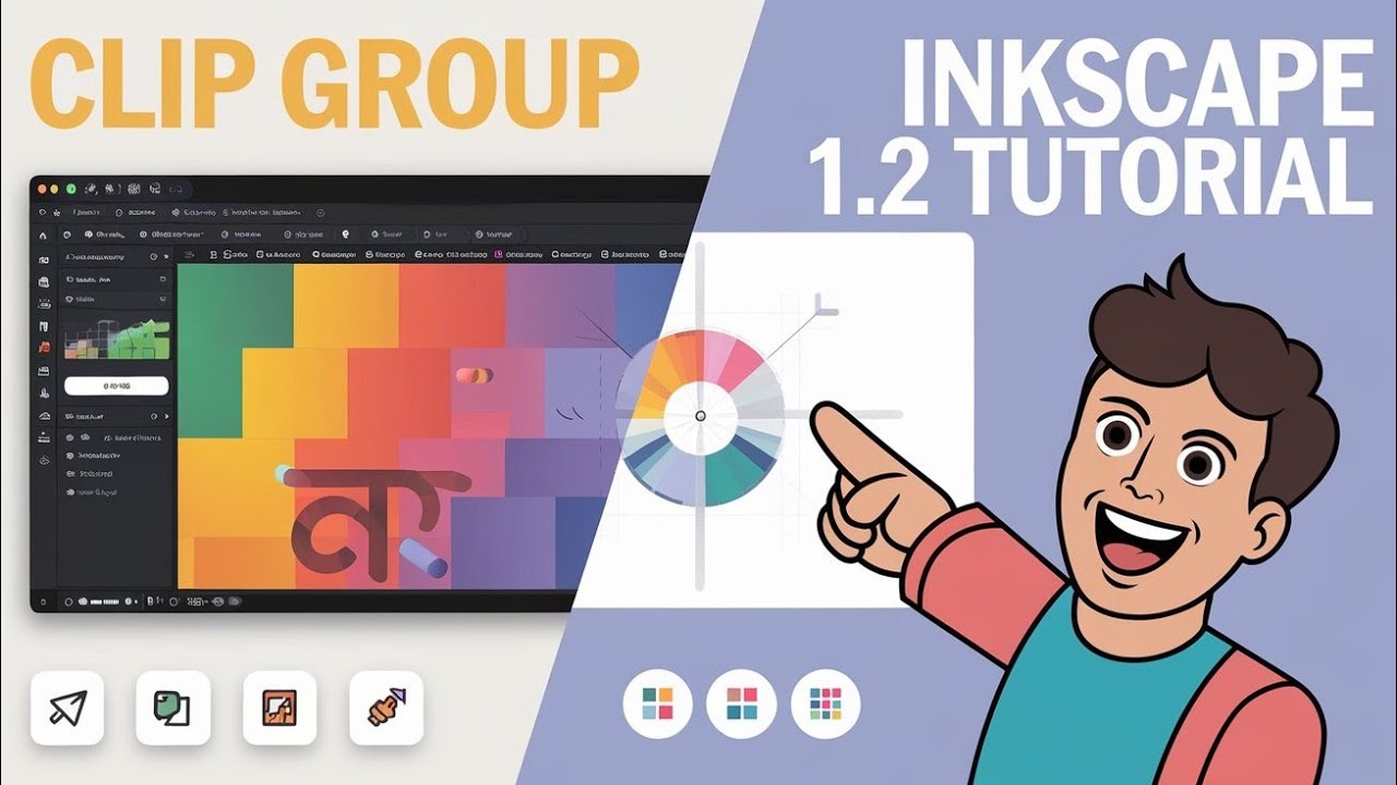 Clip Group| inkscape 1.2 hindi tutorial