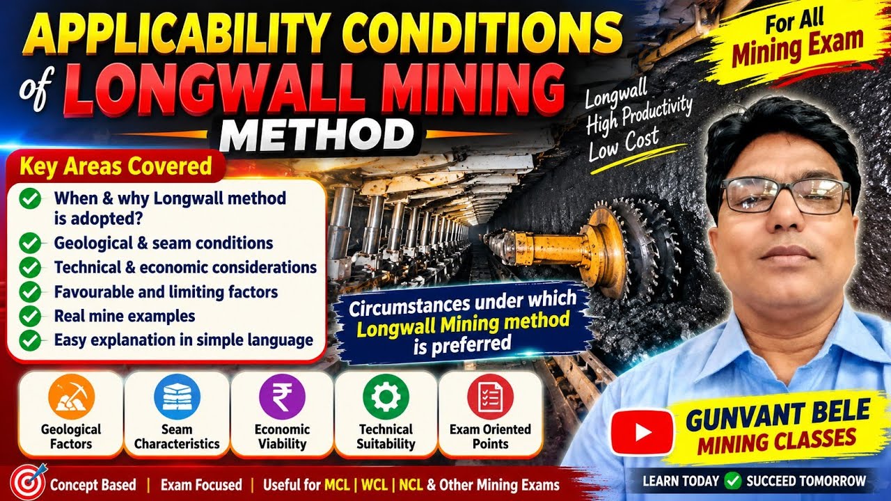 Applicability conditions of Longwall mining