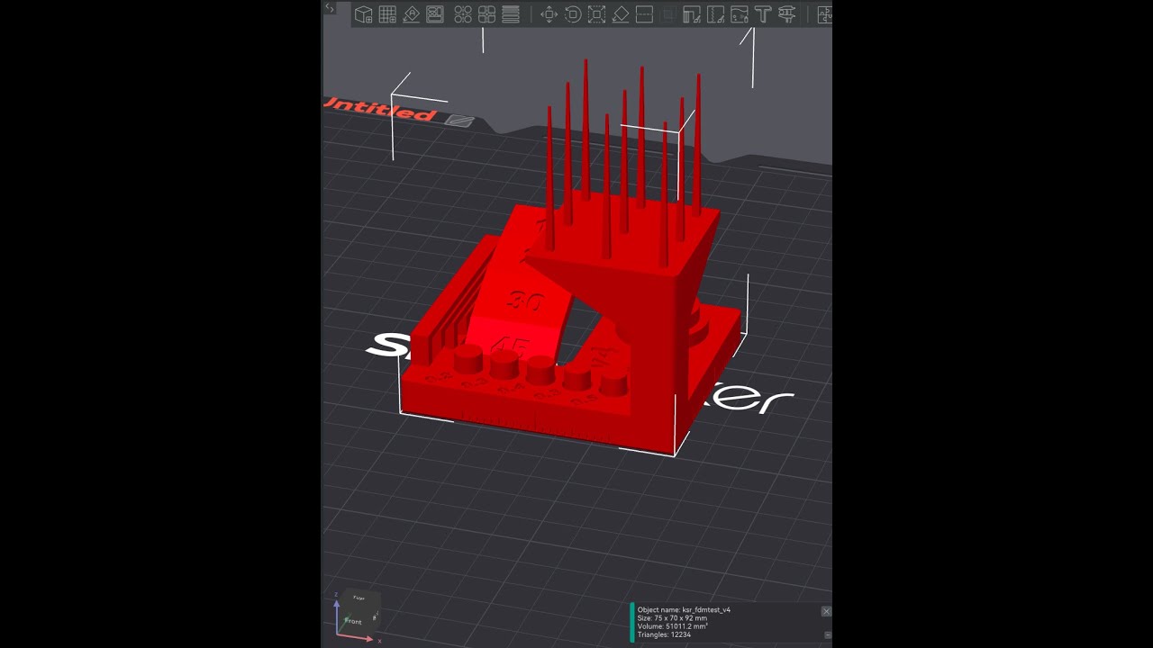Snapmaker U1 - ABS-GF Printing Test #snapmaker #u1 #3dprinter #diy #3dprinting #williamthemaker