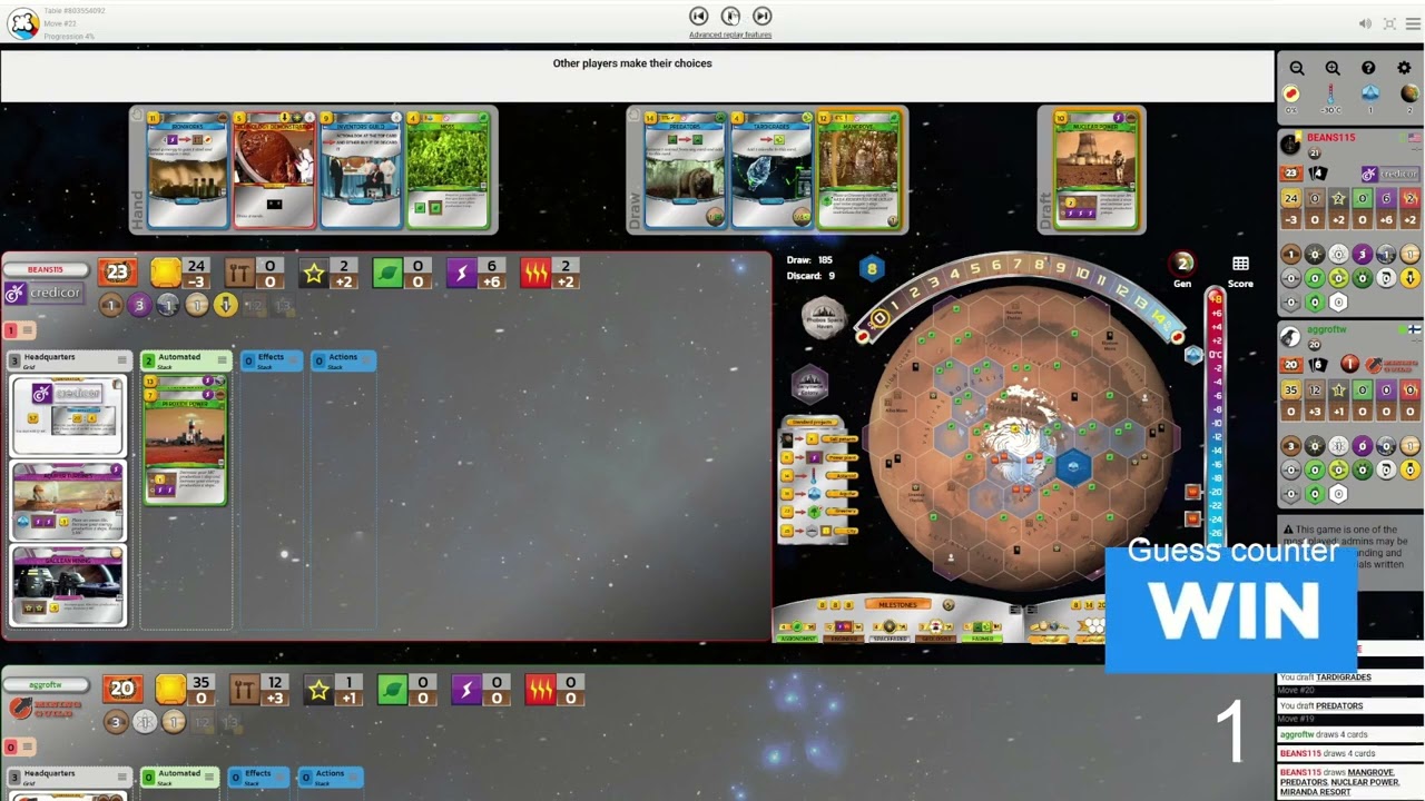Guess the Move with BEANS115 | Terraforming Mars Game Review