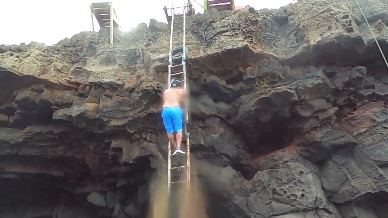 Climbing up the South Point Ladder