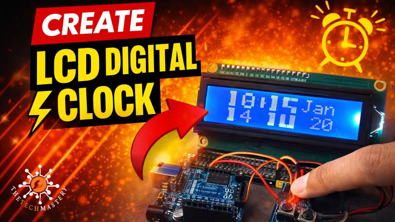 How to Make LCD 1602 Digital Clock | Arduino Project