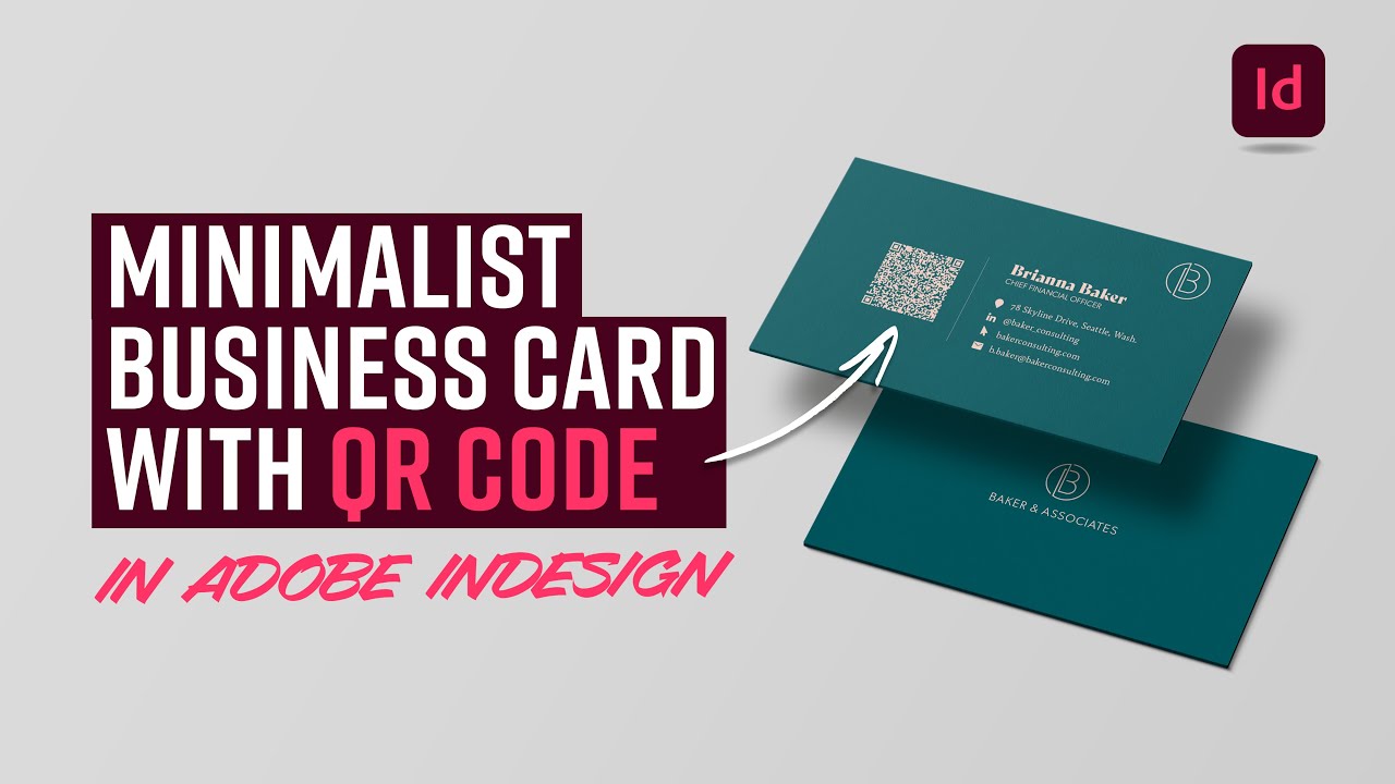 Learn how to create a minimalist business card with QR code in Adobe InDesign