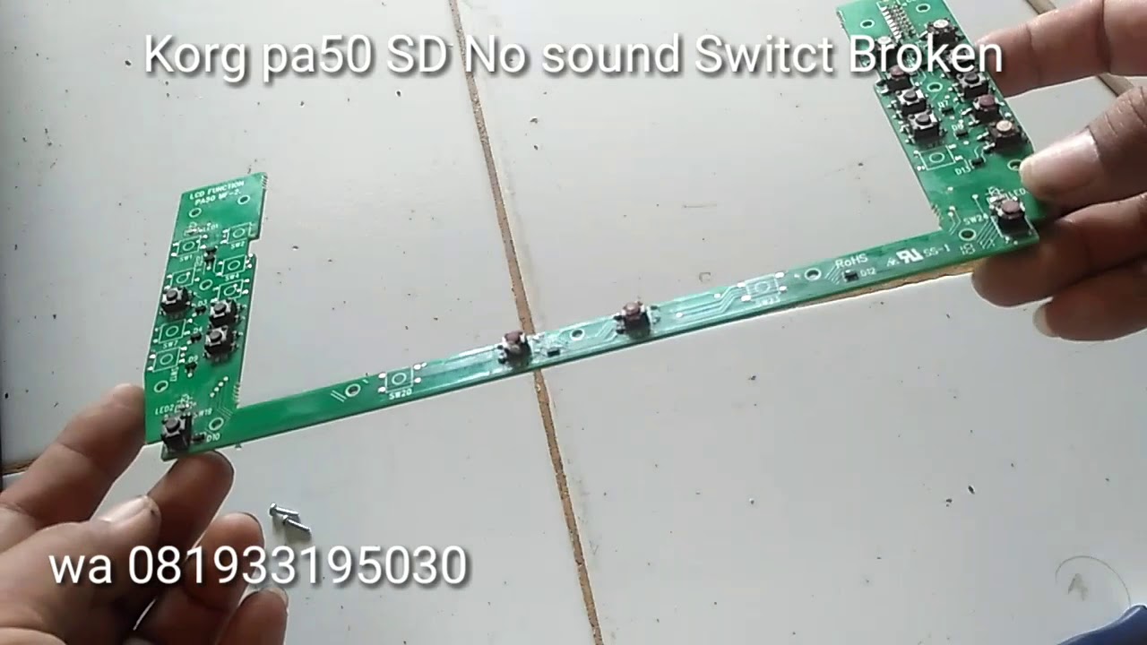 Korg pa50 Sd audio troble switch no respon wa 081933195030