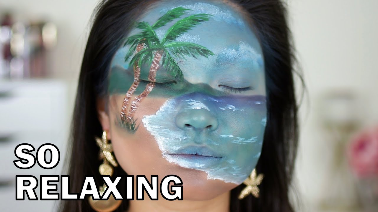 BEACH MAKEUP TUTORIAL WITH PALM TREES