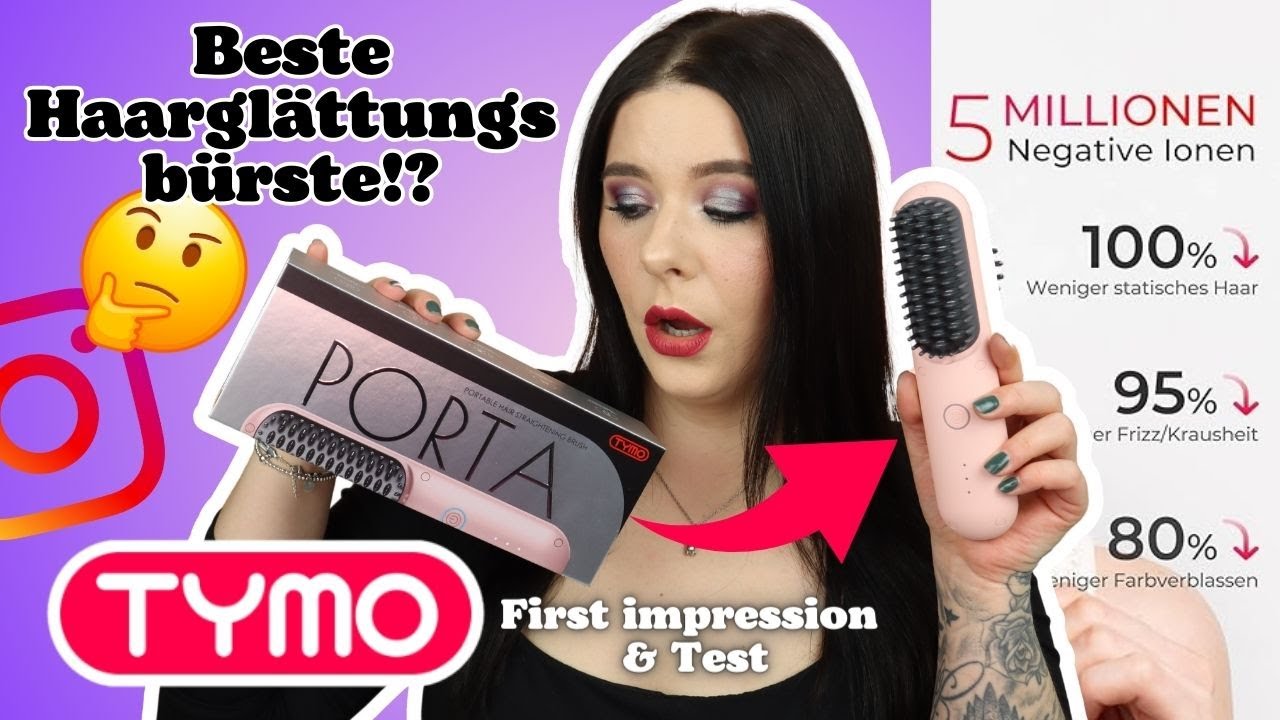Die BESTE Haarglättungsbürste!? 🤔 TYMO Porta Glättungsbürste First Impression & Test