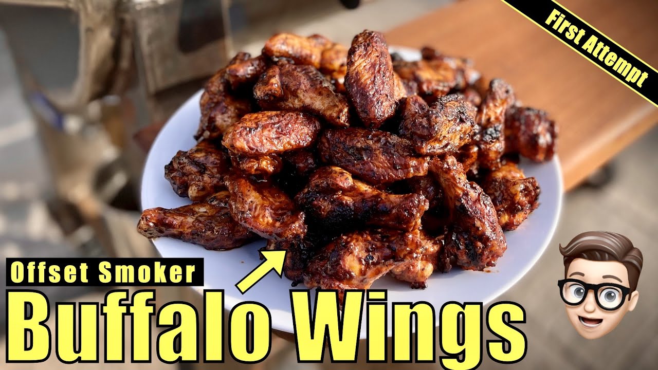 My FIRST attempt at offset smoker Buffalo CHICKEN WINGS turned out???